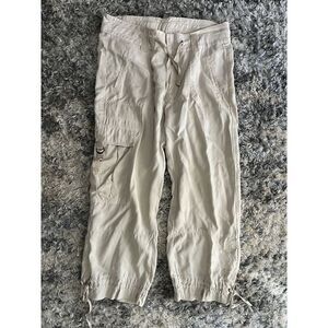 Banana Moon Capris 100% Tensel Sz M Ivory